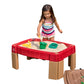 Step2 Naturally Playful Sand Table, Kids Sand Activity Sensory Table, 5 Piece Accessory Kit, Toddler Summer Outdoor Toys, 2+ Years Old