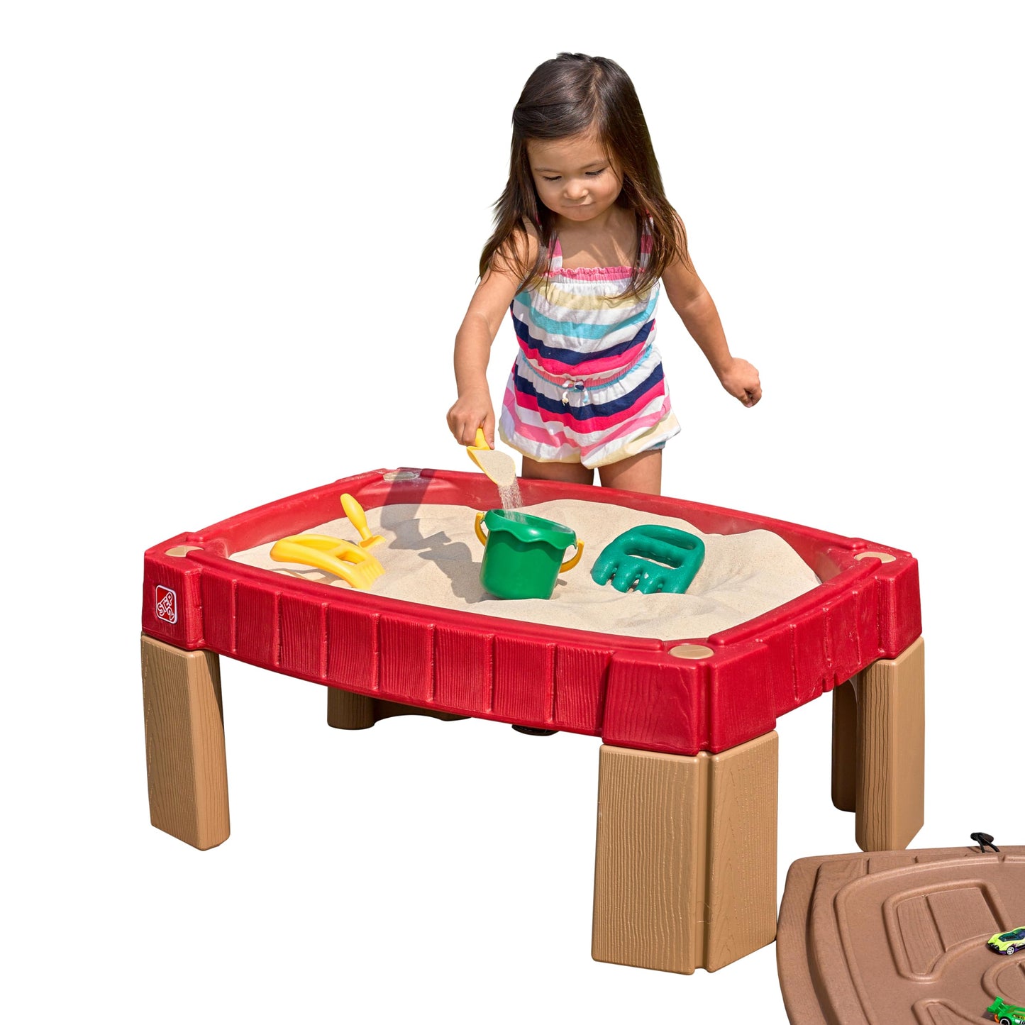 Step2 Naturally Playful Sand Table, Kids Sand Activity Sensory Table, 5 Piece Accessory Kit, Toddler Summer Outdoor Toys, 2+ Years Old