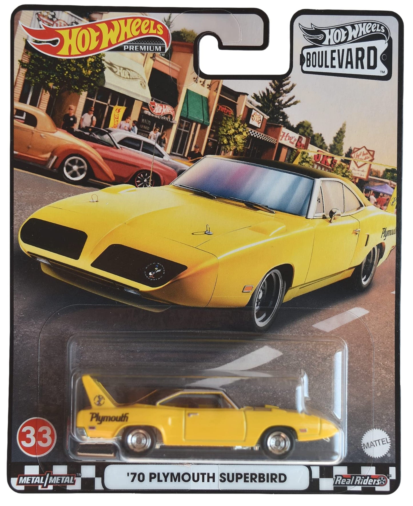 Hot Wheels '70 Plymouth Superbird, [Yellow] Boulevard #33