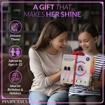 Portable Bluetooth Karaoke Machine for Kids - Karaoke Speaker for Girls with 2 Wireless Microphones, Party Lights, and Voice Effects - Pink Unicorn