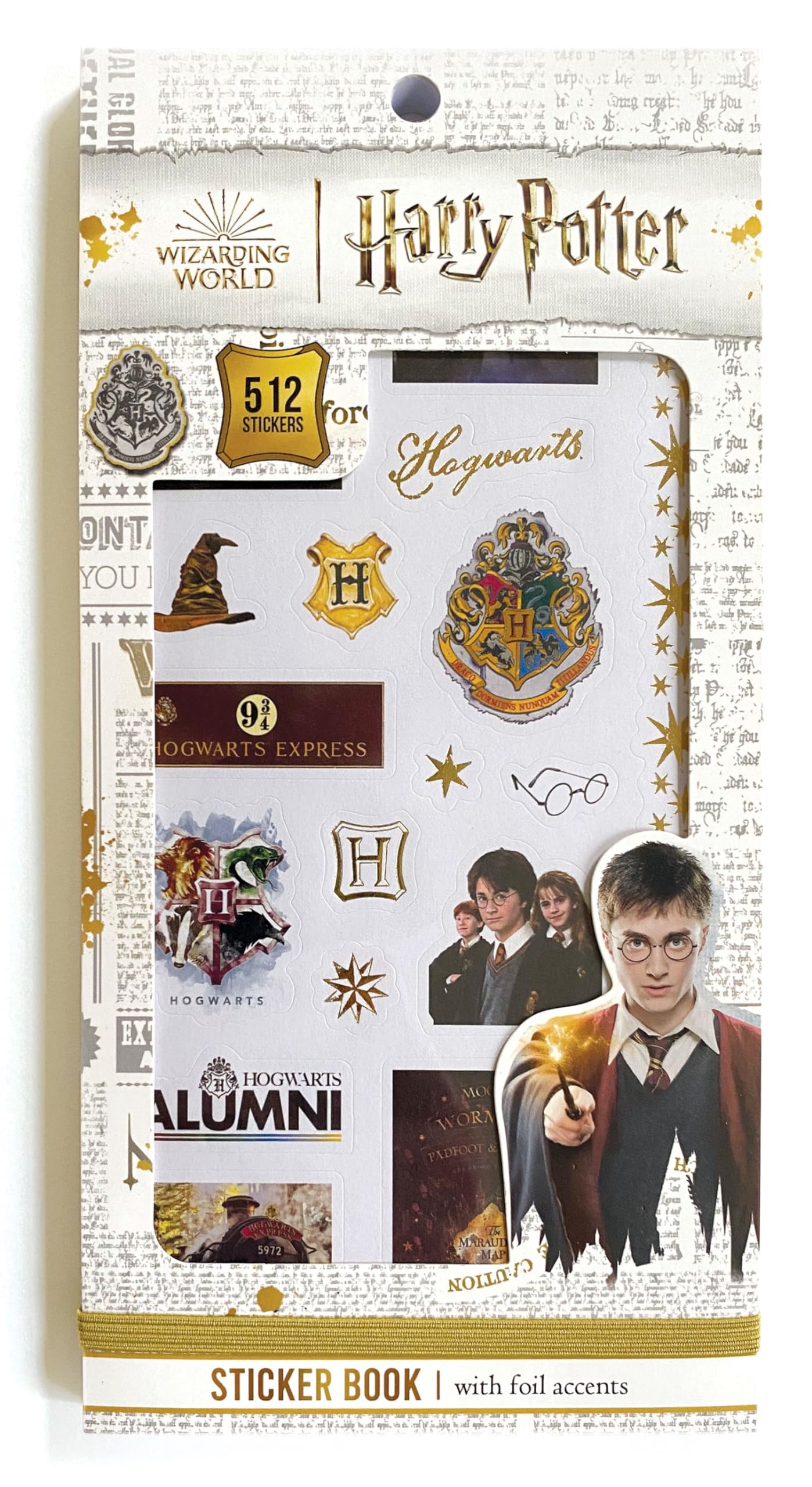 Paper House Productions Harry Potter Foil Accent 512-Piece Officially Licensed Sticker Folio - Houses, Characters, Planner Stickers and More!