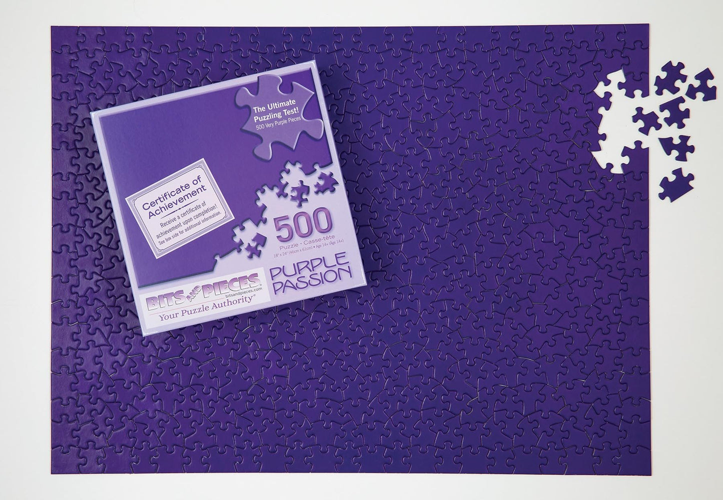 Bits and Pieces - 500 Piece Jigsaw Puzzle for Adults - 18" x 24" - Purple Passion - 500 pc Impossible Puzzle Challenging Jigsaw Family Activity