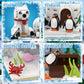 aphpaio Christmas Polar Bear and Penguin Building Set, Sea Animals Building Kit Winter Village, Includes Igloo Fish Crab Sea Animals, Brithday Gift