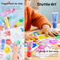 Shuttle Art Washable Finger Paint for Toddlers, 15 Vibrant Colors (1.2 fl oz) Toddler Paint, Non-Toxic Finger Painting for Toddlers 1-3, Kids Arts