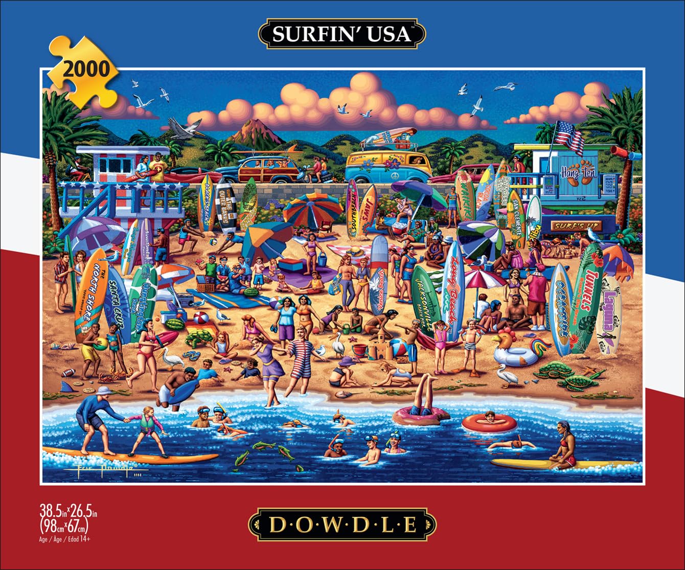Buffalo Games - Eric Dowdle Surfin' USA - 2000 Piece Puzzle for Adults