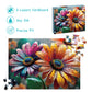 500 Piece Puzzles for Adults, Flowers Jigsaw Puzzles 500 Pieces - Dewdrop Daisies, Impossible Puzzle for Home Decor, Finished Size 20.47 * 14.96”