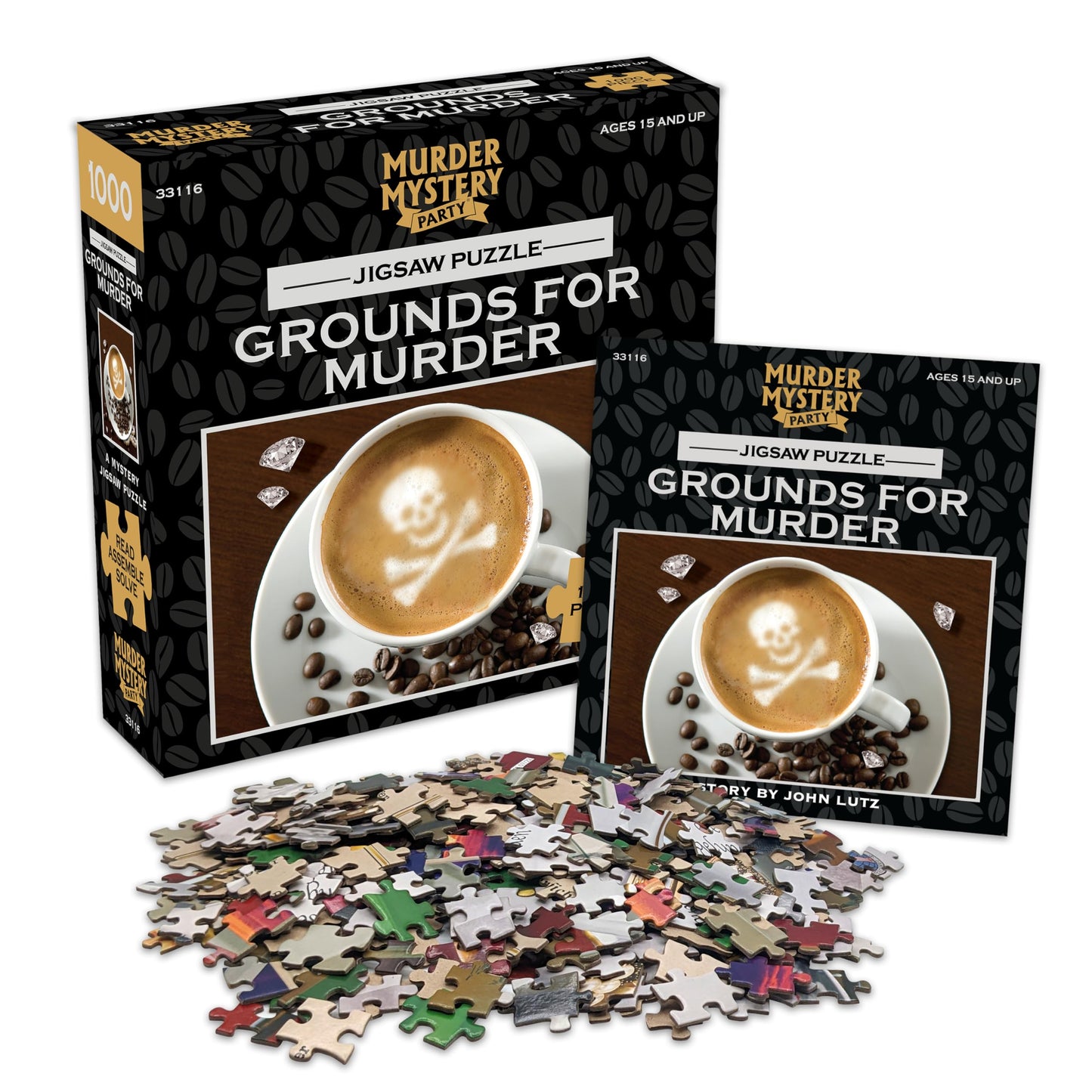 BePuzzled, Unravel the Mystery, Grounds for Murder, Classic Mystery Jigsaw Puzzle, 1000 Pieces