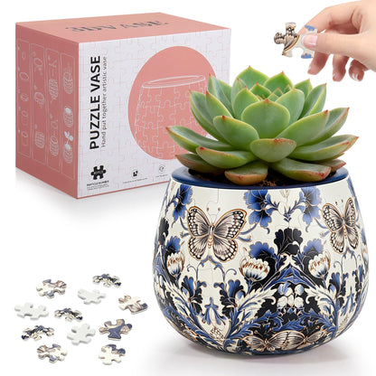 3D Puzzle Planter - No Glue Required UV Printing Unique 3D Puzzle Vase