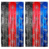 XSCSFWEQR 2 Pack 3.3 Ft x 6.6 Ft Spider Web Red Black Blue Metallic Tinsel Foil Fringe Curtains Shimmering Streamers Backdrop Photo Props for Spider