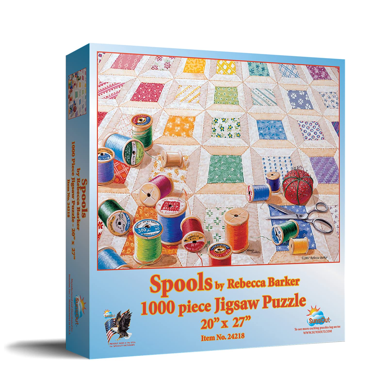 SUNSOUT INC - Spools - 1000 pc Jigsaw Puzzle by Artist: Rebecca Barker - Finished Size 20" x 27" - MPN# 24218