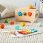 Amazon Basics Musical Pounding Bench With Xylophone and Shape Sorter Educational Toy for Toddlers, Developmental Learning Toy, Age 18M+, Boy Girl