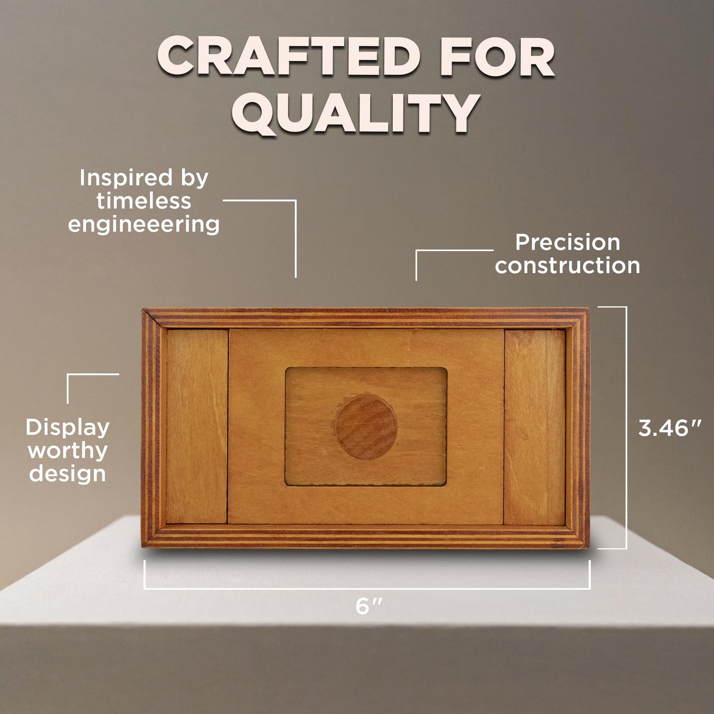Project Genius True Genius - Pharoah's Tomb Puzzle Box- Gift Box Puzzle, Brain Teaser Box That Holds Gift Cards, Money, Artfully Crafted Wooden