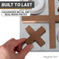Play Platoon Magnetic Tic Tac Toe Game - Large Metal and Wooden Wall Mounted Board Games - 13.5 Inch Table Top or Wall Mounted Farmhouse Rustic