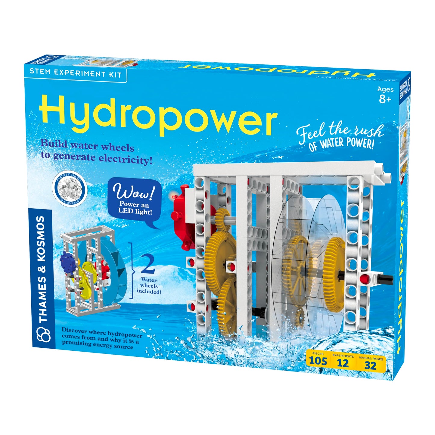 Thames & Kosmos Hydropower Science Kit | 12 Stem Experiments | Learn About Alternative & Renewable Energy, Environmental Science | Parents' Choice