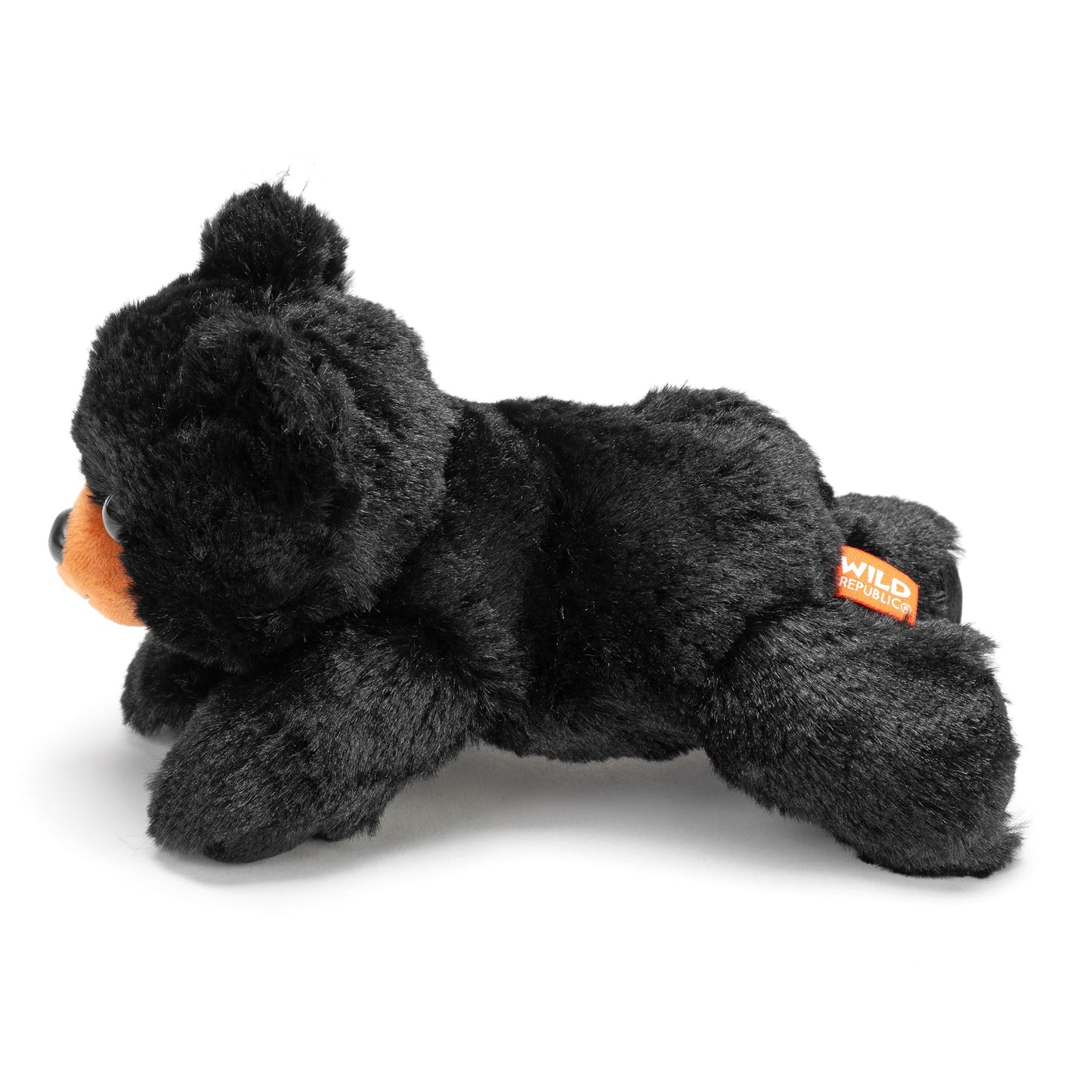 Wild Republic Black Bear Plush, Stuffed Animal, Plush Toy, Gifts for Kids, Hug’Ems 7" , Bear Black