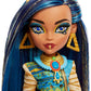 Monster High Doll, Cleo De Nile with Blue Streaked Hair in Signature Look with Fashion Accessories & Pet Dog Tut