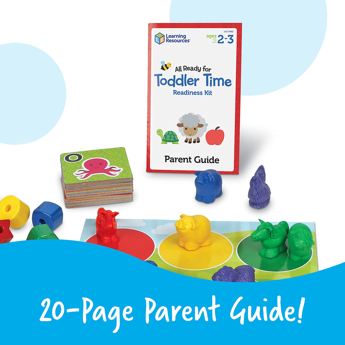 Learning Resources All Ready For Toddler Time Readiness Kit - 22 Pieces, Ages 2+, Back to School, School Preparation Activities, Preschool Games