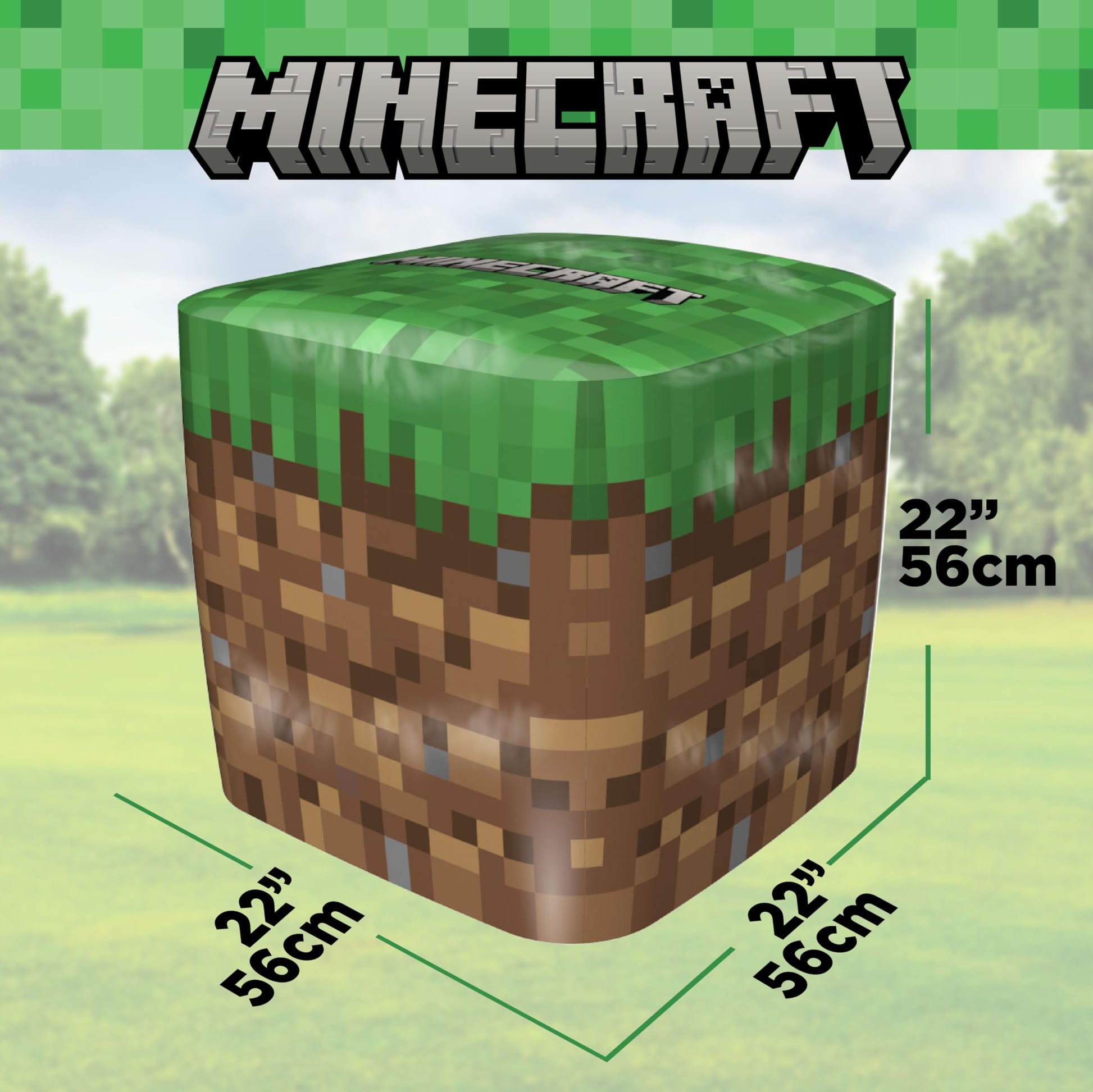 Six Officially Licensed Minecraft Giant Inflatable Building Blocks, Bunkrs 22"x22"x22"