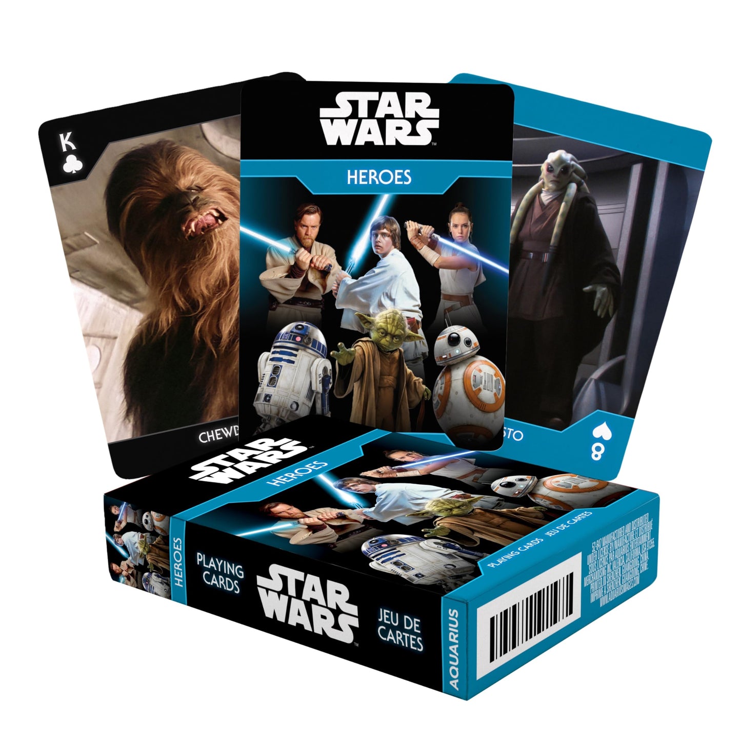 Aquarius Star Wars Playing Cards - Light Side Heroes Themed Deck of Cards for Your Favorite Card Games - Officially Licensed Star Wars Merchandise