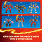 LEGO NINJAGO Kai’s Elemental Fire Mech Action Figure, Mini Ninja Toy for Kids with Customizable Red Ninja Figure Plus Kai and Zane Minifigures