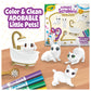 Crayola Scribble Scrubbies Glam Pack (4 Pets), Washable Pet Care Toy & Coloring Animal Craft Kit, Gift for Kids, Playset for Girls & Boys, Ages 3+