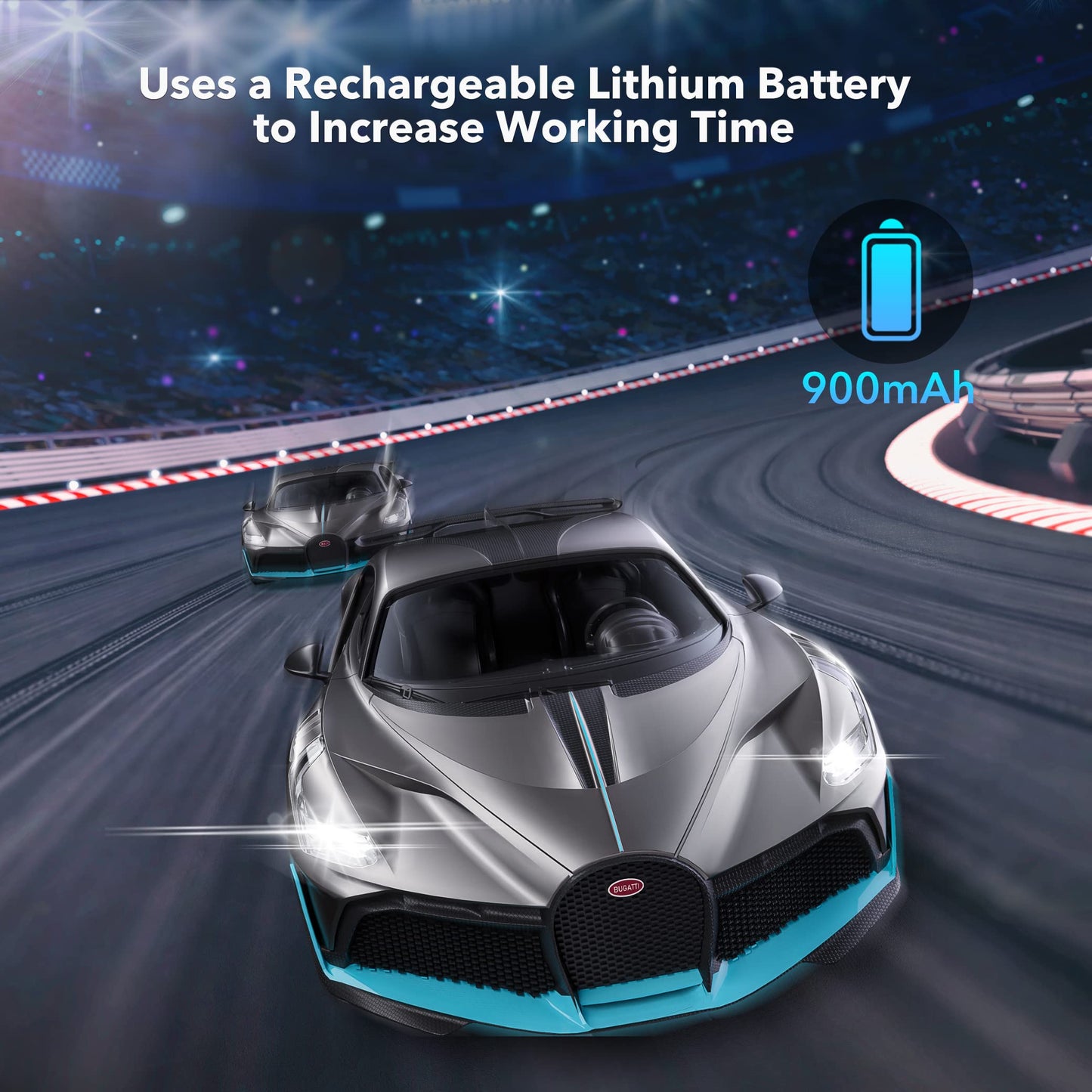 MIEBELY Remote Control Car, Bugatti Divo 1/12 Scale Rc Cars 12Km/h, 2.4Ghz Licensed Model Car 7.4V 900mAh Toy Car Headlight for Adults Boys Girls Age