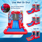 Funormous Spidey & Friends Bounce House Water Slide with Pool & Ball Pit, Inflatable Bouncer for Kids Ages 3-8 with Basketball Hoop, Water Misting