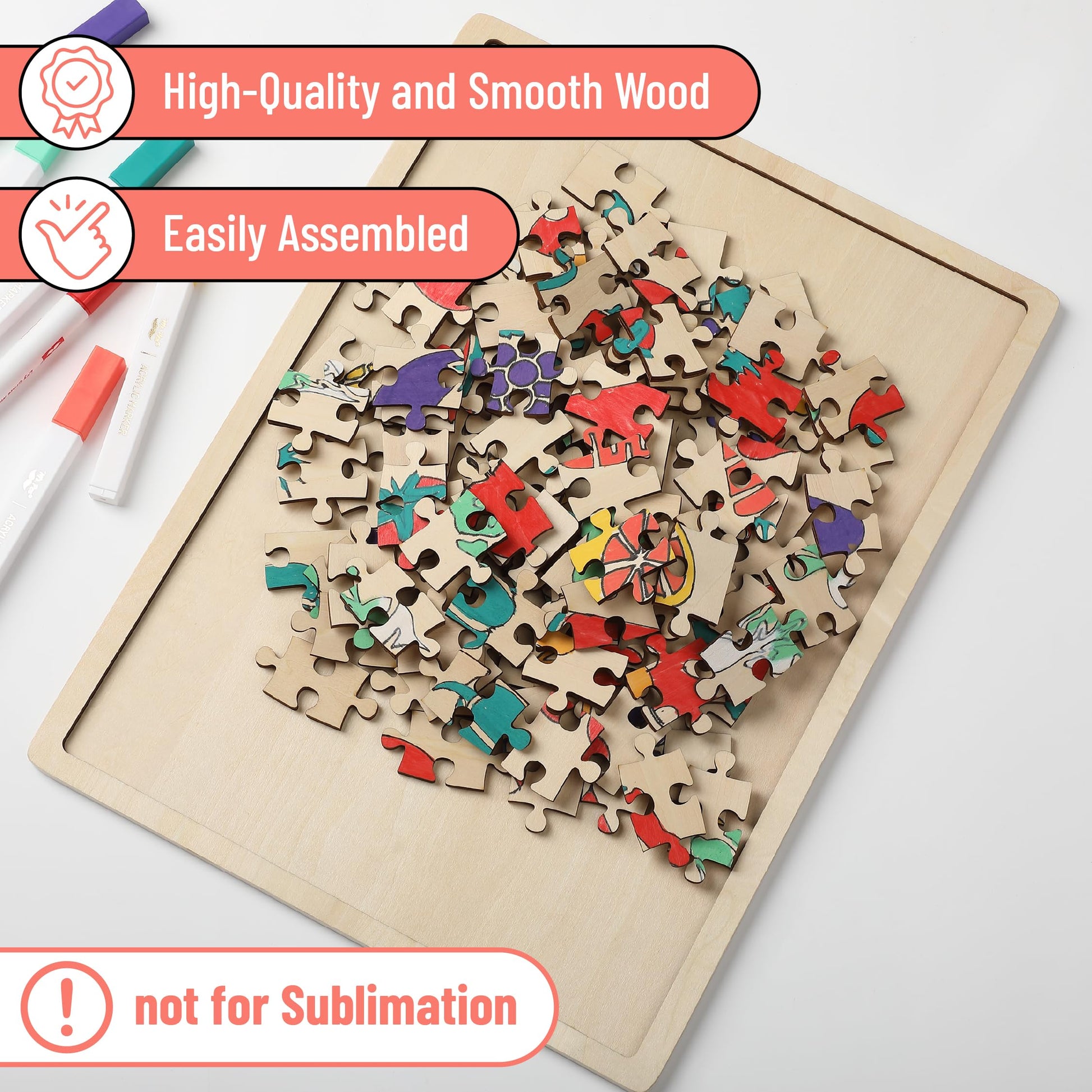 Mr. Pen- Blank Wooden Puzzle, 100 Pieces, 14.2" x 10.6"