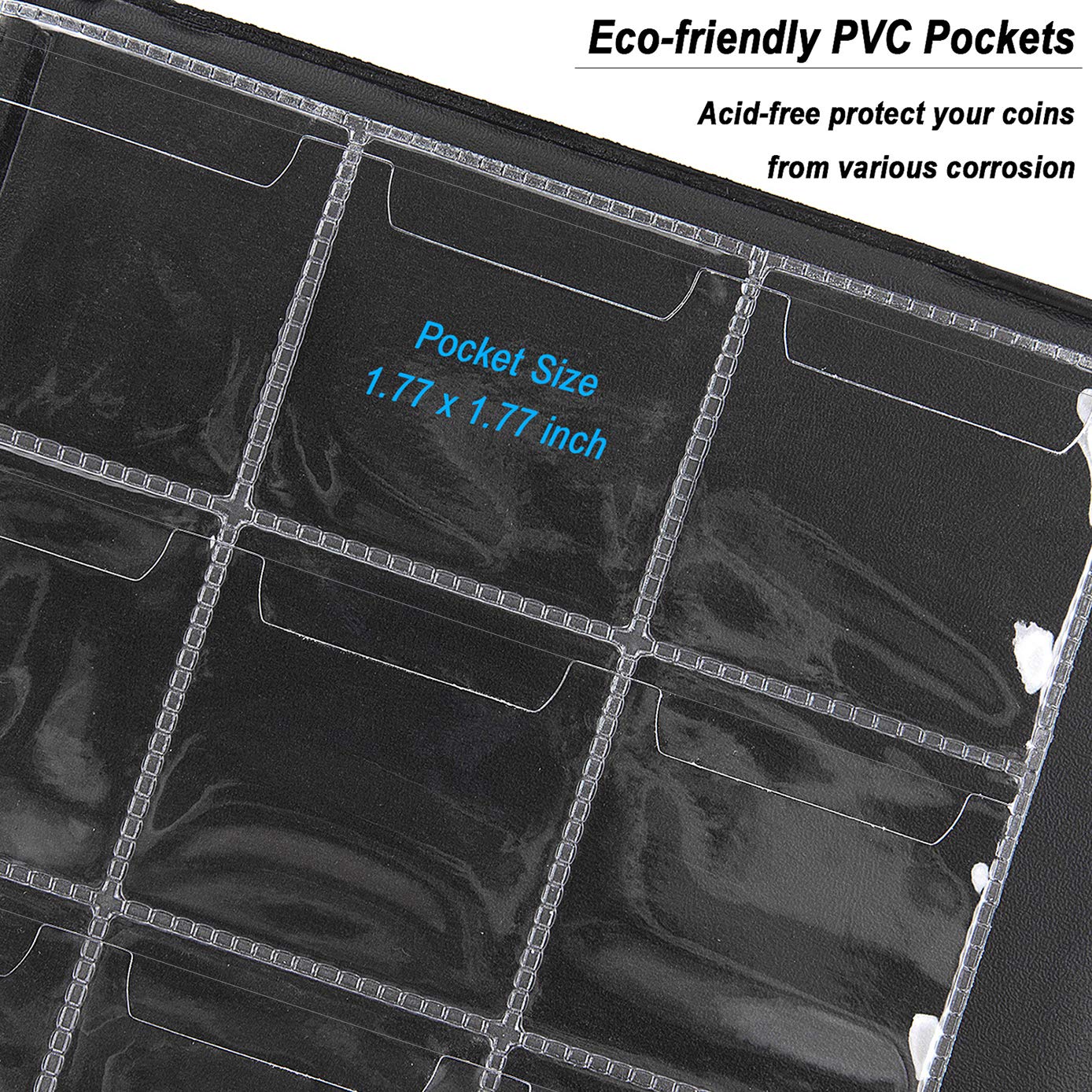CenterZ 150 Pockets Coin Album, Penny Collecting Book, Souvenir Coins Collection Holder, Ideal for Pressed Pennies Passport, Hobby Coin Collector