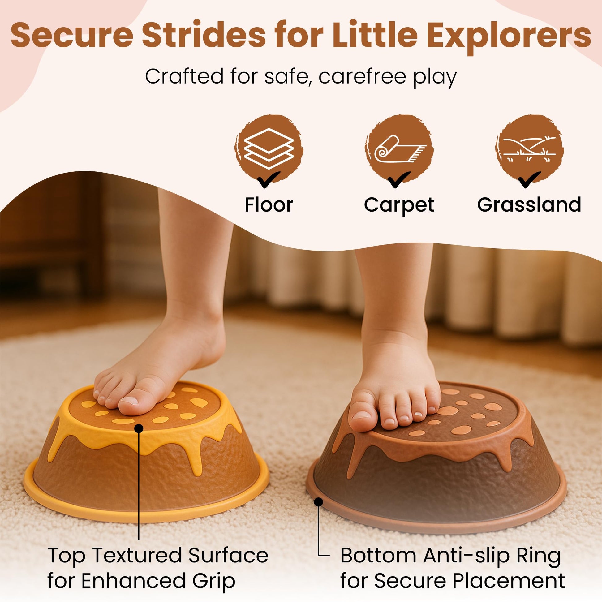 Stepping Stones for Kids, Toddler Balance Toys & Indoor Obstacle Course