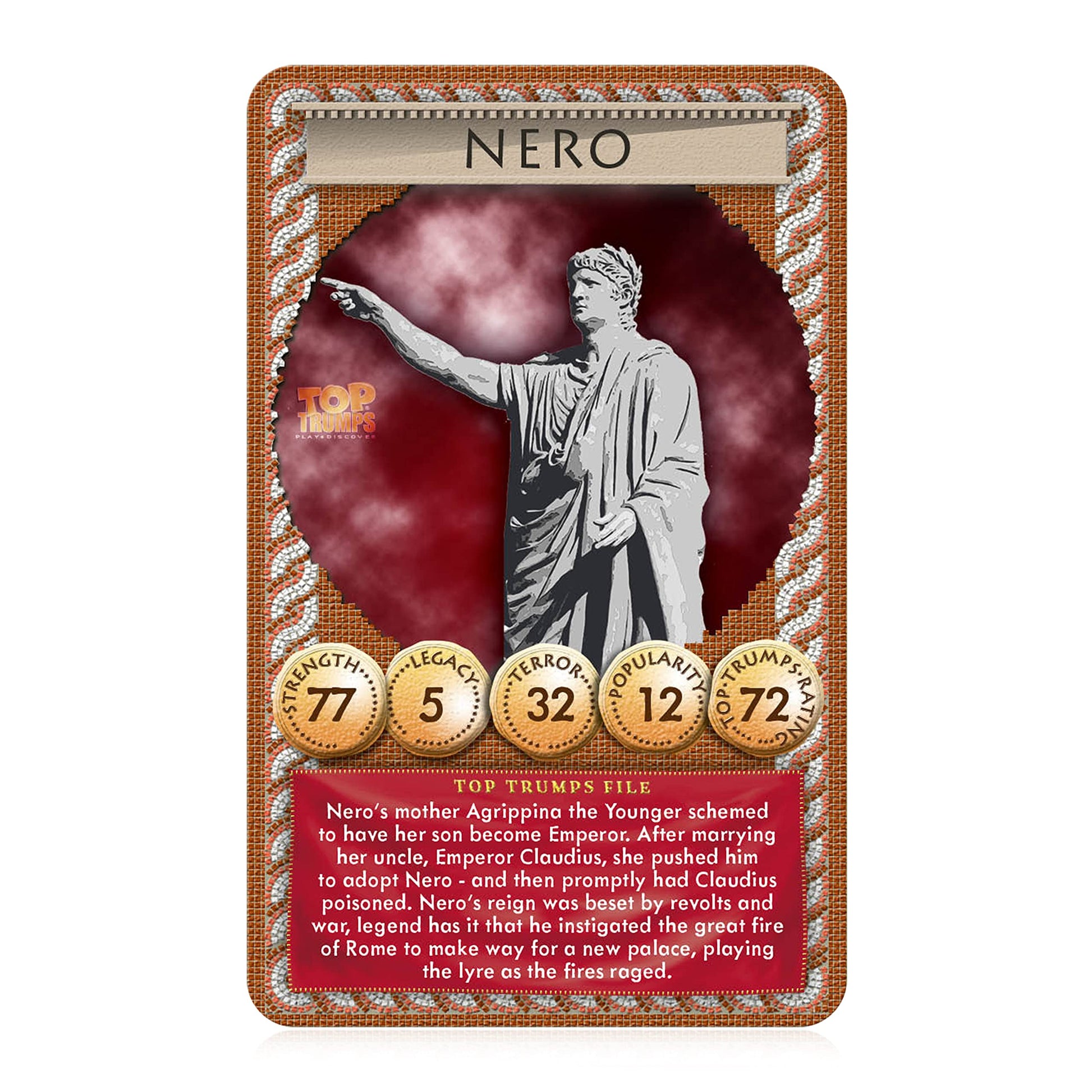 Top Trumps Card Game Ancient Rome - Family Games for Kids and Adults - Learning Games - Kids Card Games for 2 Players and More - Kid War Games - Card