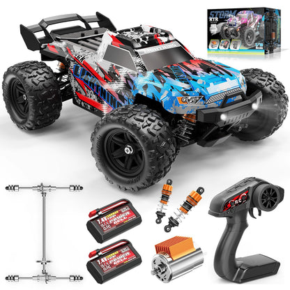 RC Cars 1:18 All-Terrain Off-Road RC Truck for Adults, 4WD 4×4 Fast Remote Control Car, High Speed 36 KM/H Monster Truck, Dual 7.4V 1300mAh Batteries