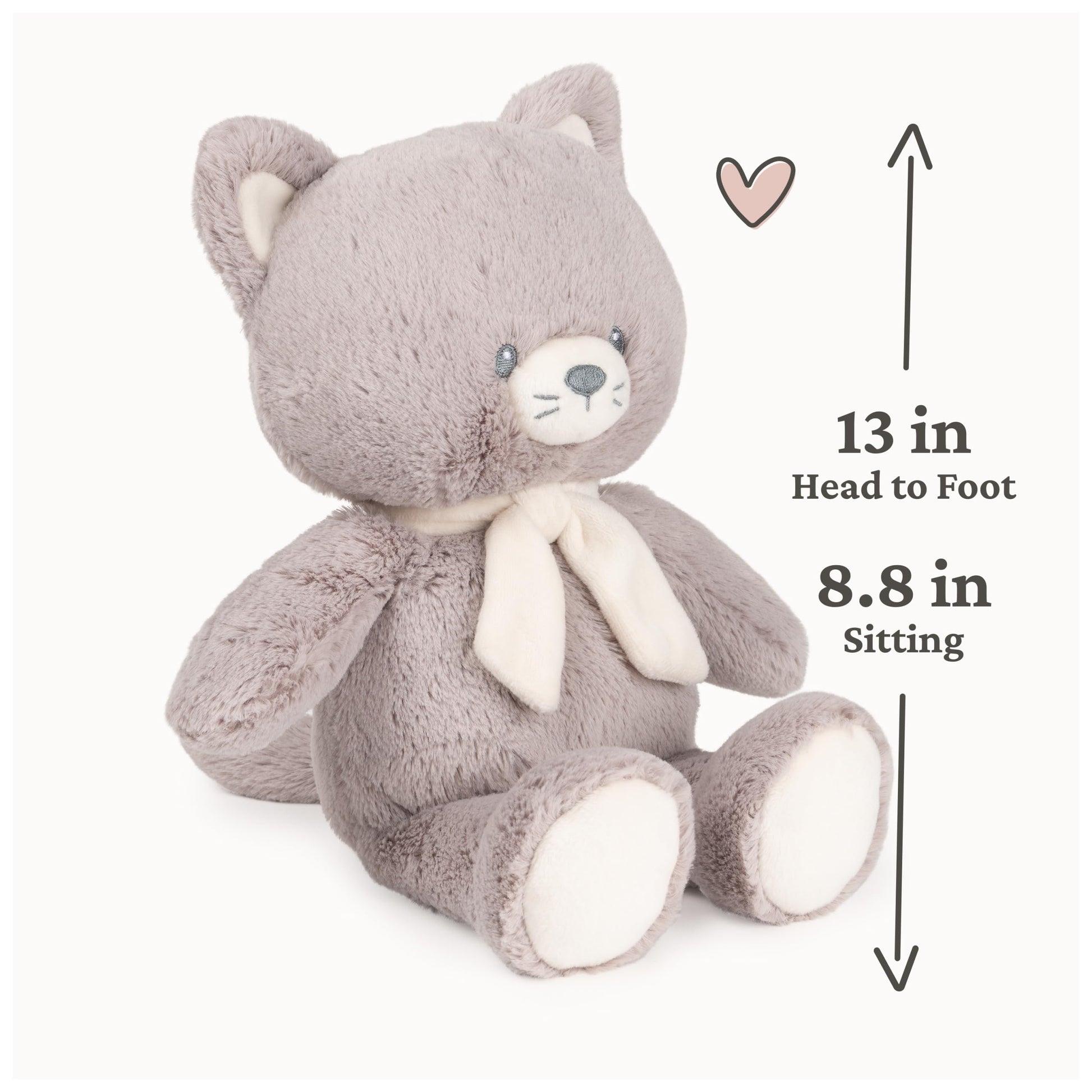 GUND Baby Sustainably Soft 13-Inch Kitten Plush Toy with Scarf; Ages 0+
