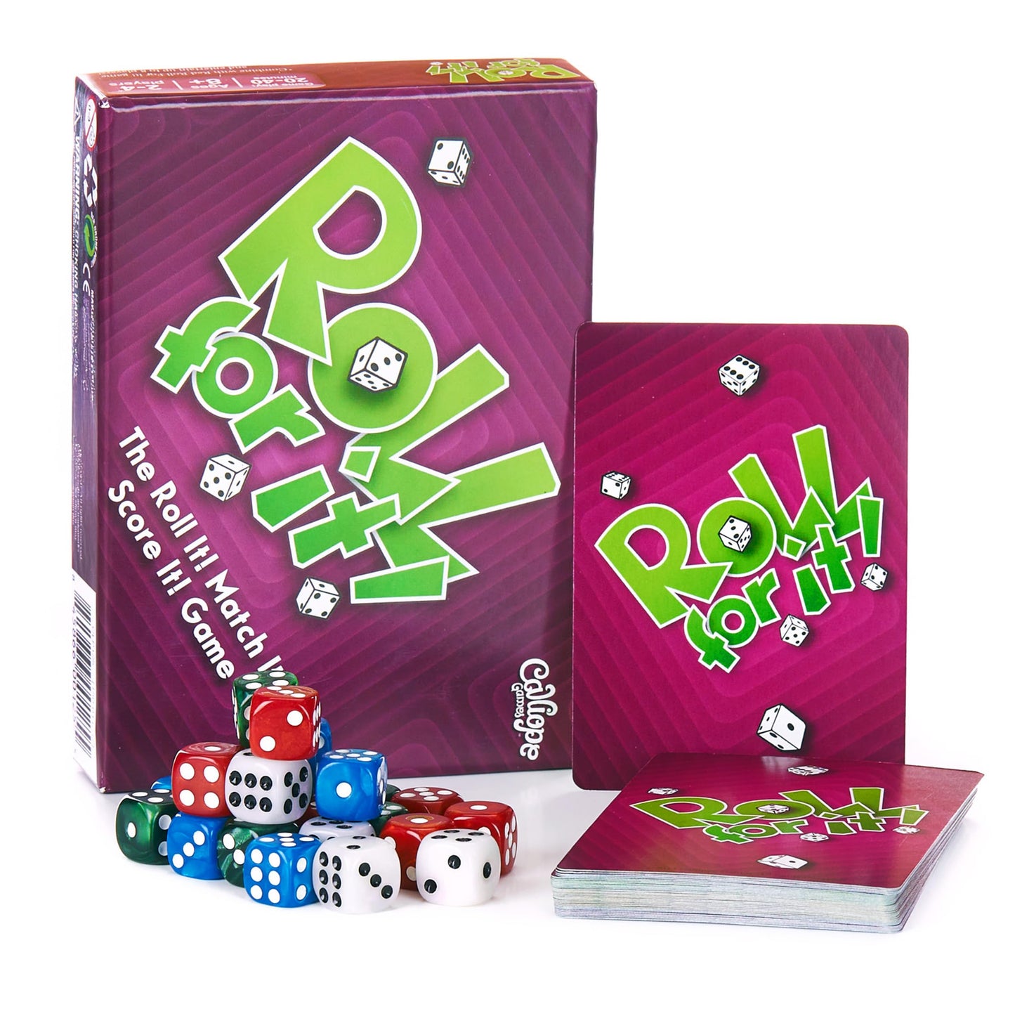 Calliope Roll for It! - Fast Dice Rolling Game of Luck & Strategy for 2-4 Players Ages 8+ | Quick Family Board Game Night Fun - Purple Edition