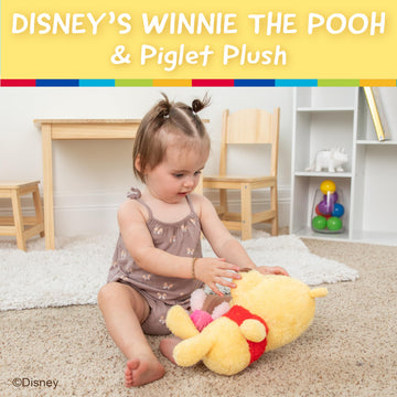 Kids Preferred Disney Baby Winnie the Pooh Plush with Little Piglet CUTEEZE Collectible Plush Stuffed Animal