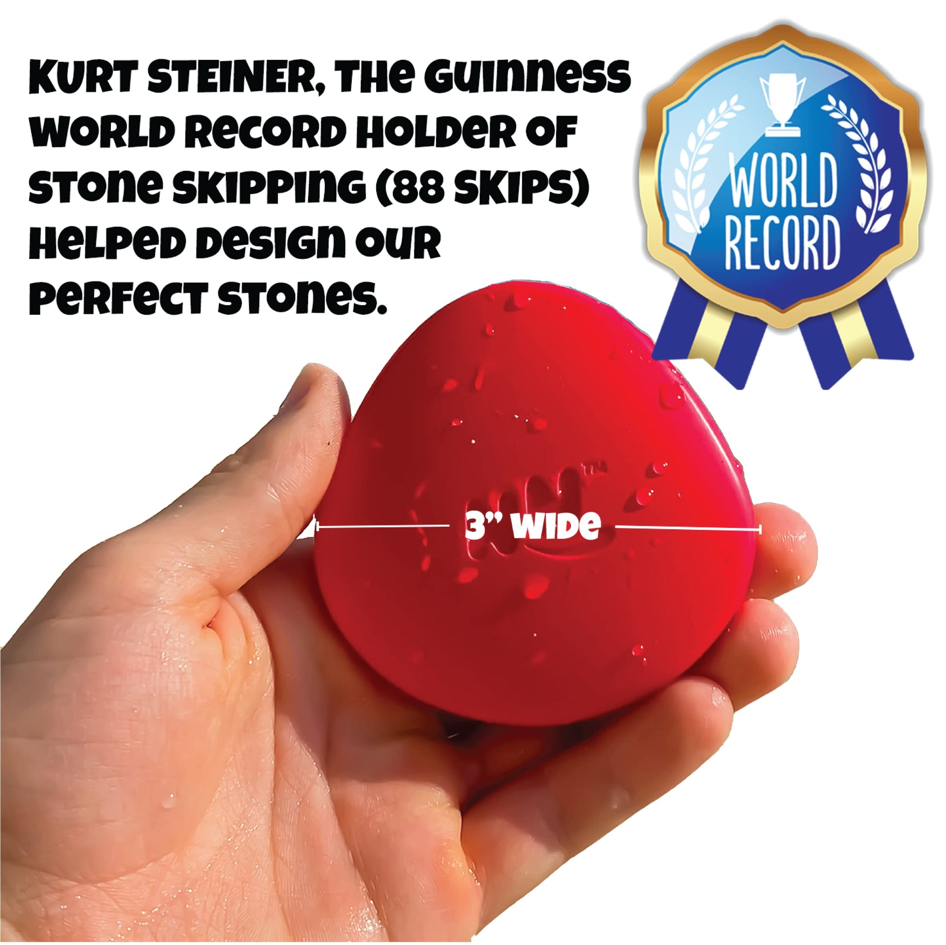 Skip NN' 8X Skipping Stonnes Targets NOT Included | Pool Toys Hole Skipping Stones Meets Cornhole Game Mode | Fun for The Pool, Lake, Beach| (Qty 8X