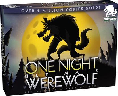Bezier Games One Night Ultimate Werewolf | Fast 10-Minute Social Deduction and Bluffing | Hidden Roles Mystery Party for Adults and Kids | 3-10