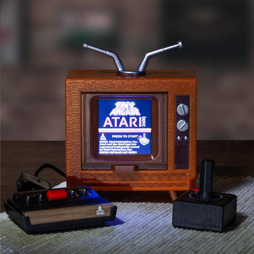 Tiny Arcade Atari 2600 Mini Console 3.5” Playable Retro TV & Controller with 10 Classic Games Including Pac-Man & Breakout -Portable Vintage Gaming