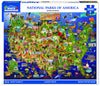 White Mountain 1000 Piece Jigsaw Puzzle USA State, National Parks Map