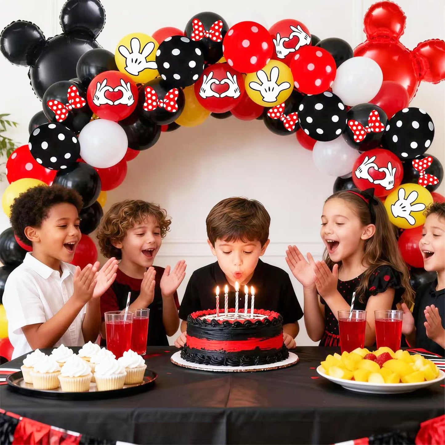 125 Balloon Garland Arch Kit Cartoon Mini Mouse Birthday Decor
