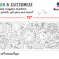 Tiny Expressions Outer Space Giant Coloring Poster for Kids - 30" x 72" Jumbo Paper Banner or Table Cover for School Parties - Large Pages