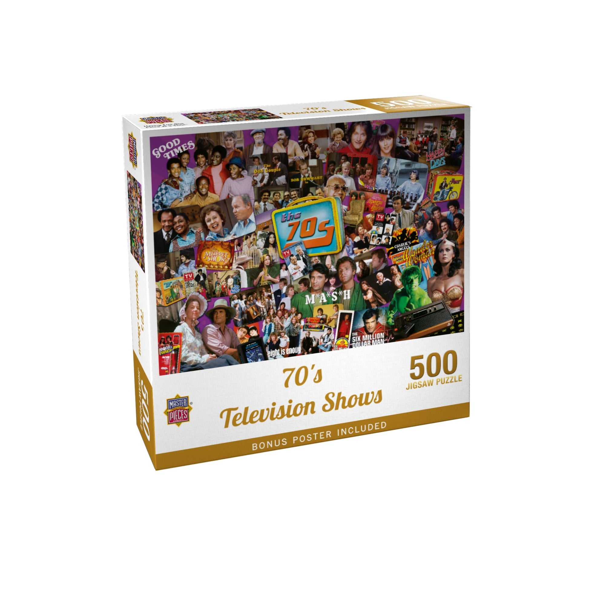 Masterpieces 500 Piece Jigsaw Puzzle for Adults and Families - 70's Television Shows - 19.25"x26.63"