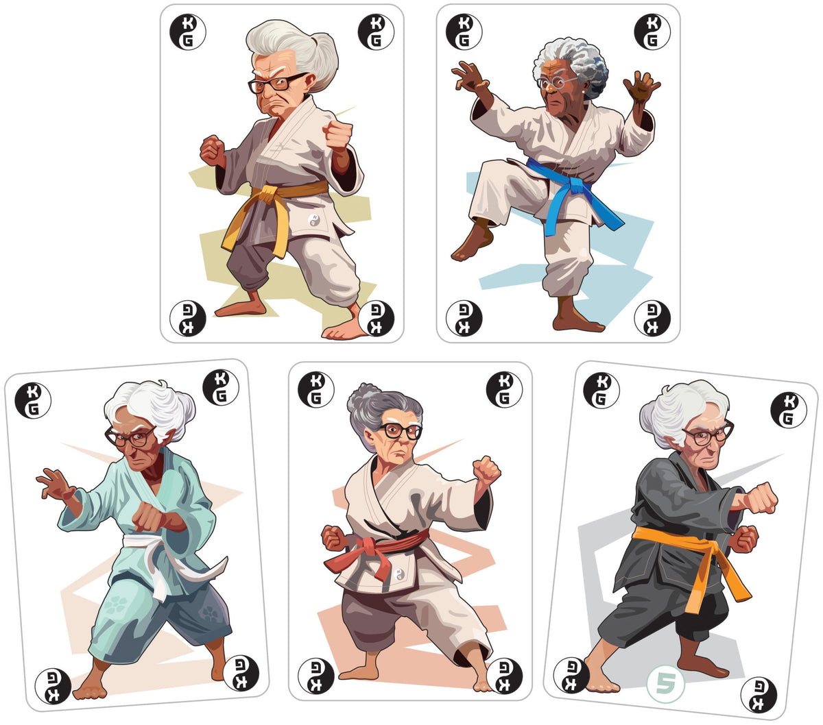 Outset Media Karate Grannies - Bring Your Mojo to the Dojo in the Ultimate Granny Showdown! - for 3 to 7 Players Ages 7 and up