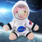 DolliBu Rainbow Unicorn Astronaut Plush Toy - Fantasy Astronaut Stuffed Animal with Space Helmet and NASA Astronaut Suit, Spaceman Doll Decor