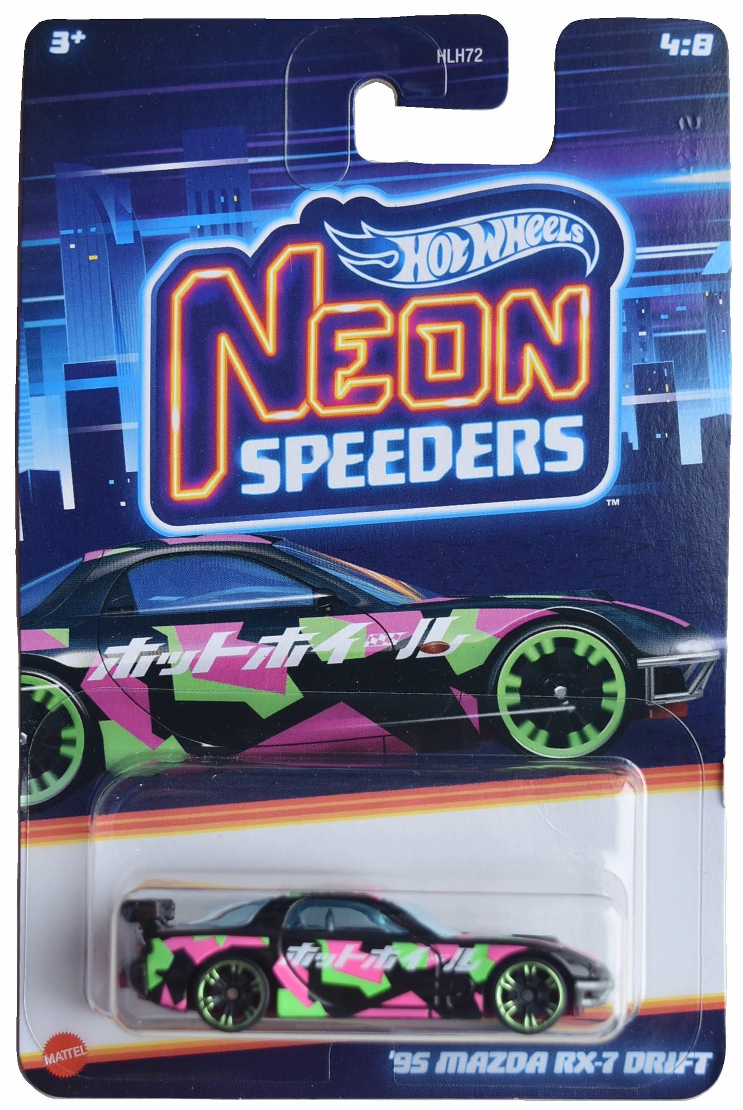 Mattel Hot Wheels '95 Mazda RX-7 Drift, Neon Speeders 4/8