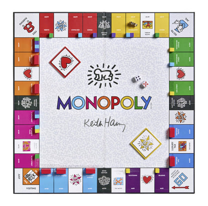 WS Game Company Keith Haring Monopoly - Pop Shop 40th Anniversary Edition - Premium Art-Wrapped Collector’s Board Game - Featuring Iconic Art, Custom