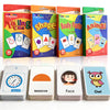 4 Set in 1, 144 Pcs Flash Cards for Toddlers 1-3, Word-Picture Recognition - Telling Time, Animal, Shape, Body Parts Flashcards for Toddler 1-3, Flash