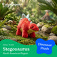 The Petting Zoo Baby Stegosaurus Stuffed Animal Plushie, Dinosaur Animals, ZOOLOGEE Red Dinosaur Plush Toy 11 inches