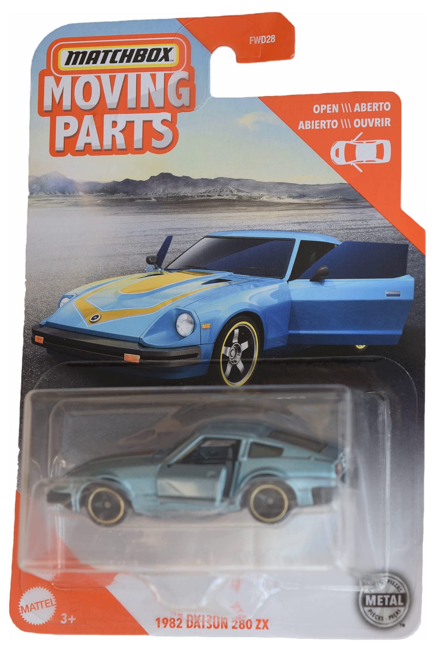 Matchbox 1982 Datsun 280 ZX, [Steel Blue] Moving Parts