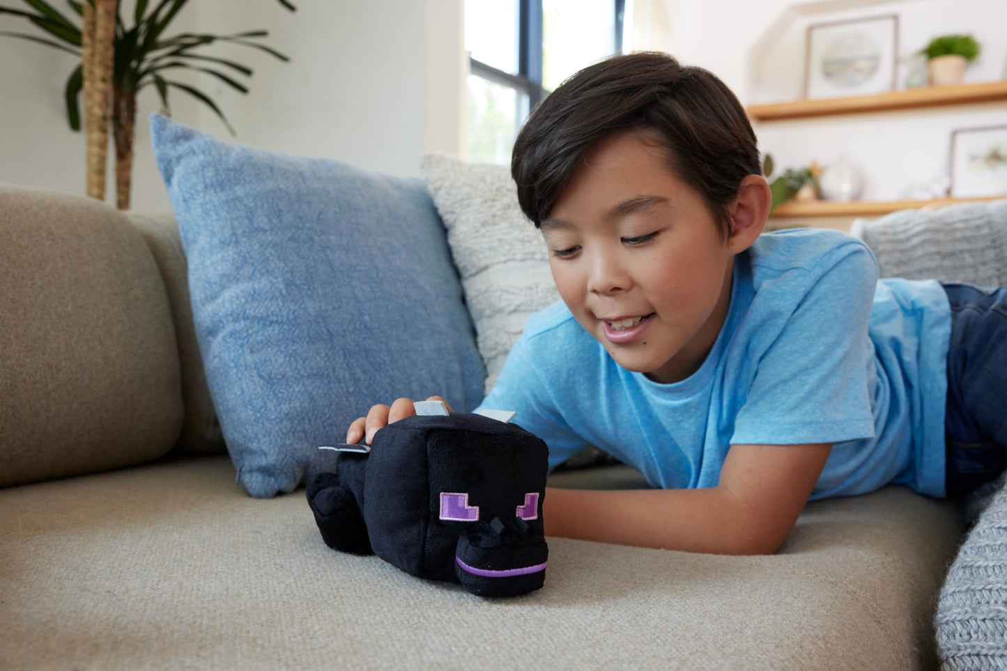 Minecraft Plush Ender Dragon Character Soft Doll, Video Game-Inspired Collectible Toy Gift, 8-inch